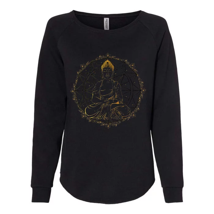 Buddha Figurine Statue Guatama Buddhism Meditation Zen Yoga Womens California Wash Sweatshirt