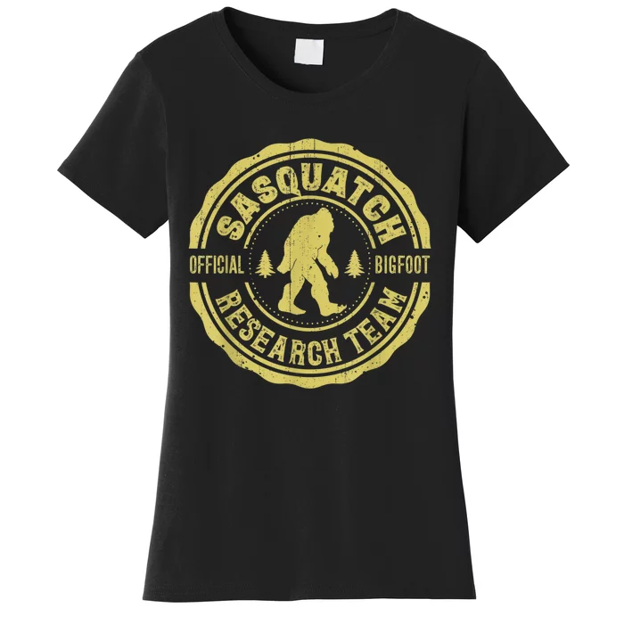 Bigfoot Finding Sasquatch Research Team Men Retro Vintage Women's T-Shirt