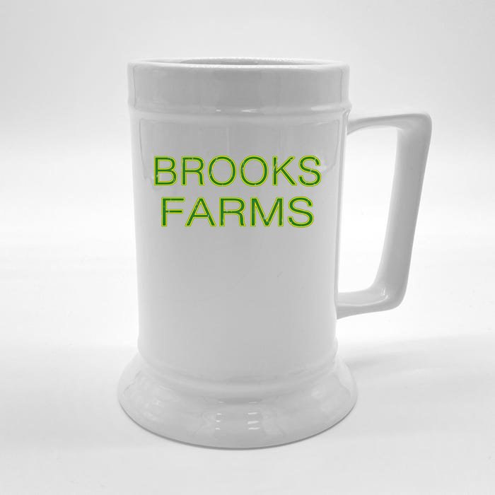 Brooks Farms Squad Family Reunion Last Name Team Gift Front & Back Beer Stein