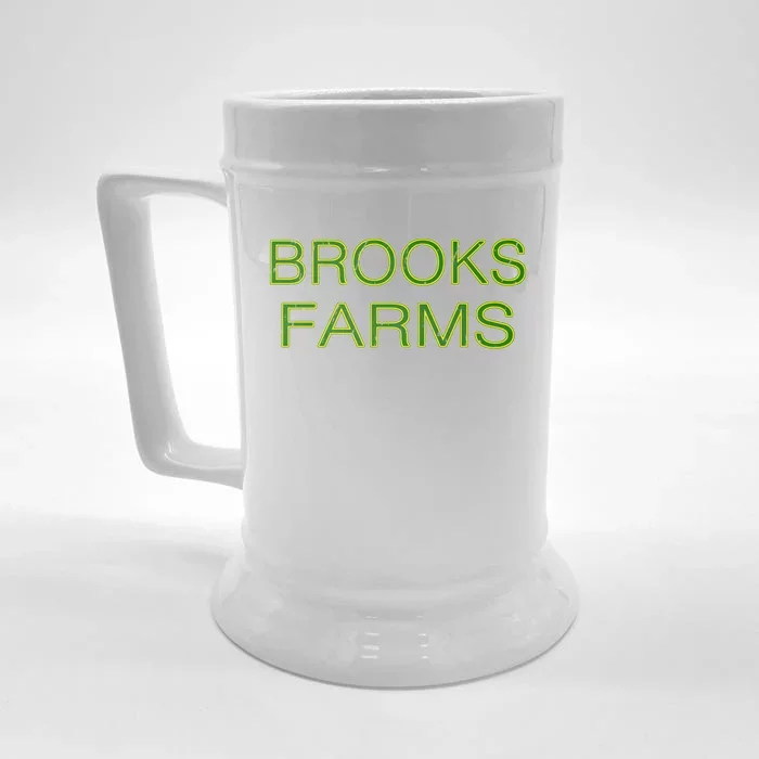 Brooks Farms Squad Family Reunion Last Name Team Gift Front & Back Beer Stein