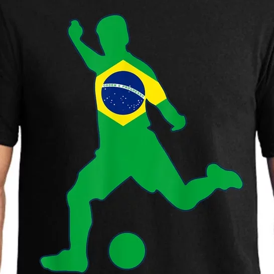 Brazil Flag Soccer Player Brasil Futbol Brazilian Football Pajama Set