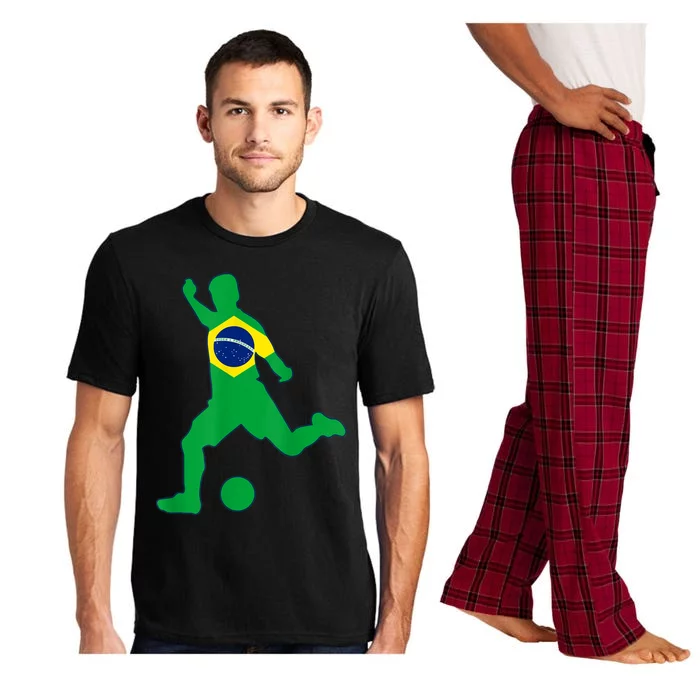 Brazil Flag Soccer Player Brasil Futbol Brazilian Football Pajama Set