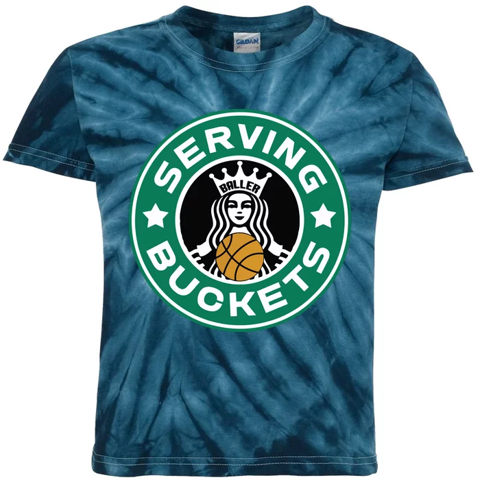 Basketball Funny Serving Buckets Great Kids Tie-Dye T-Shirt