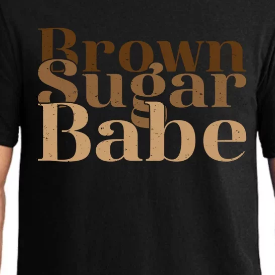 Brown Funny Sugar Babe Proud Black History Juneteenth Meaningful Gift Pajama Set