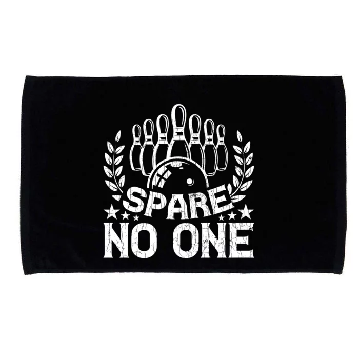 Bowling Funny Spare No One Graphic For Bowlers Gift Microfiber Hand Towel