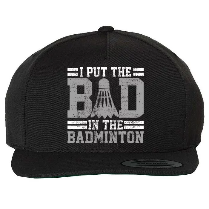 Badminton Funny Saying Player Gift Wool Snapback Cap