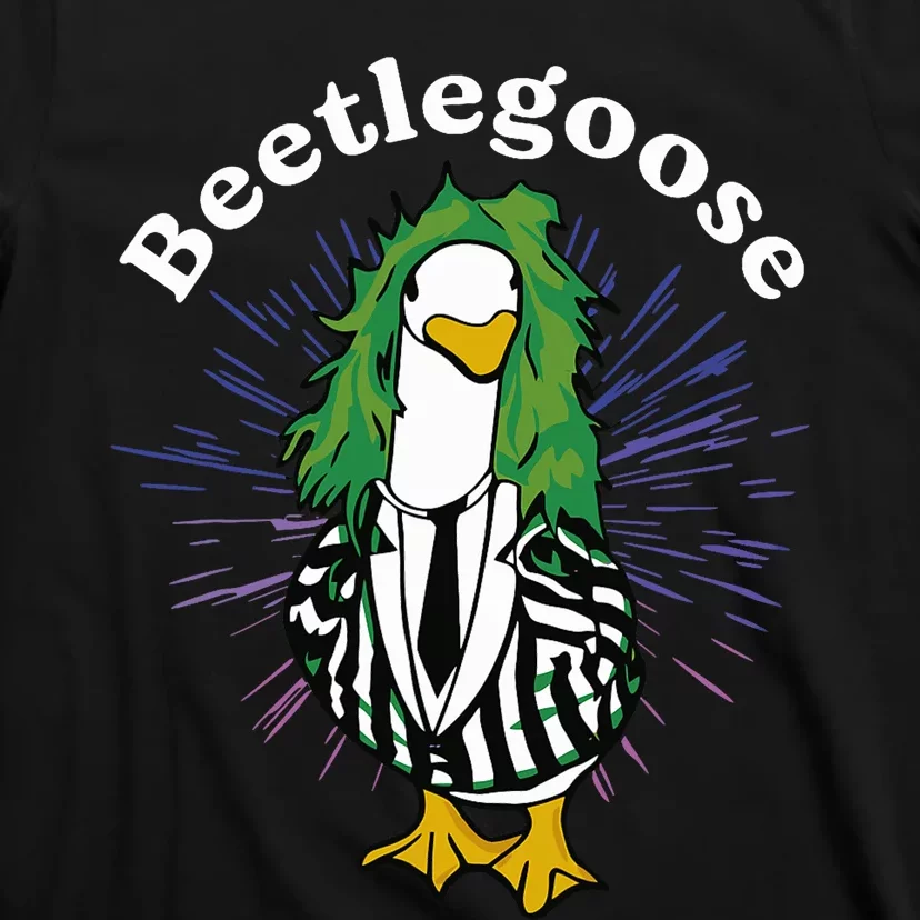 Beetlegoose Funny Silly Goose Spooky Design T-Shirt