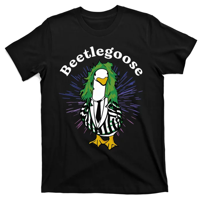 Beetlegoose Funny Silly Goose Spooky Design T-Shirt