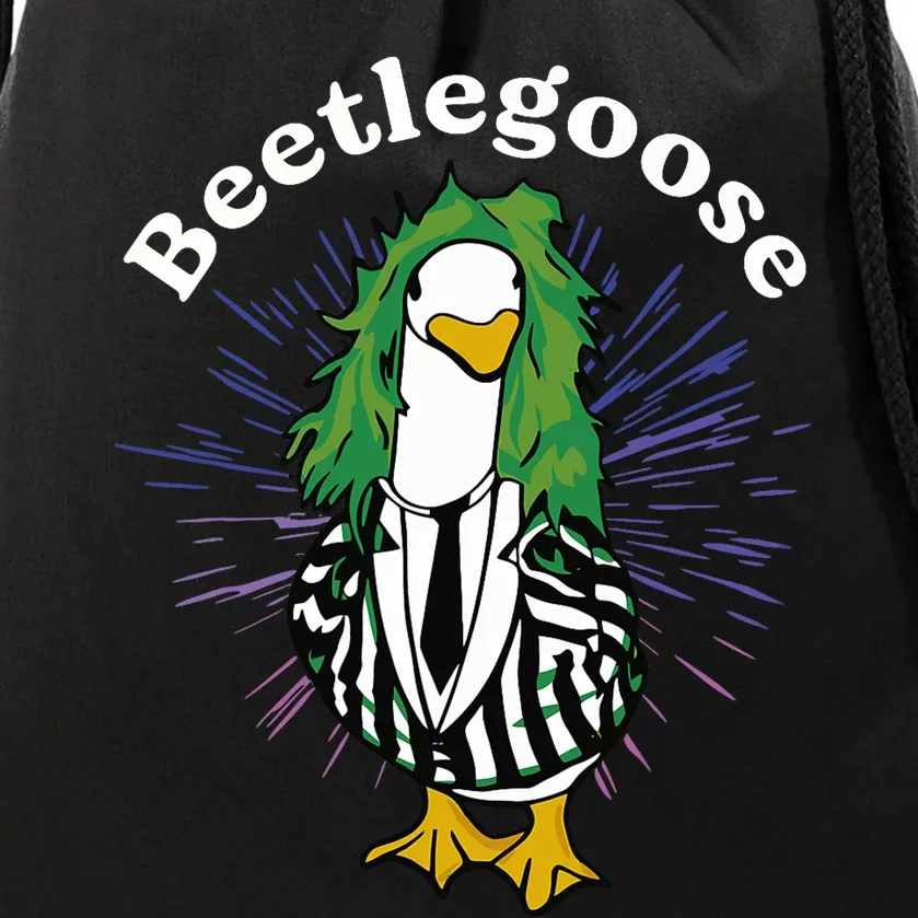 Beetlegoose Funny Silly Goose Spooky Design Drawstring Bag