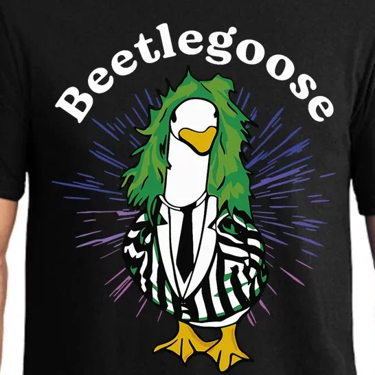 Beetlegoose Funny Silly Goose Spooky Design Pajama Set