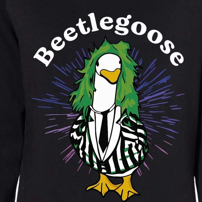 Beetlegoose Funny Silly Goose Spooky Design Womens California Wash Sweatshirt