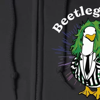 Beetlegoose Funny Silly Goose Spooky Design Full Zip Hoodie