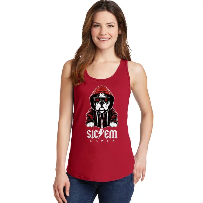 Bulldogs Football Spirit Game Day Vintage Retro Sports Lover Ladies Essential Tank