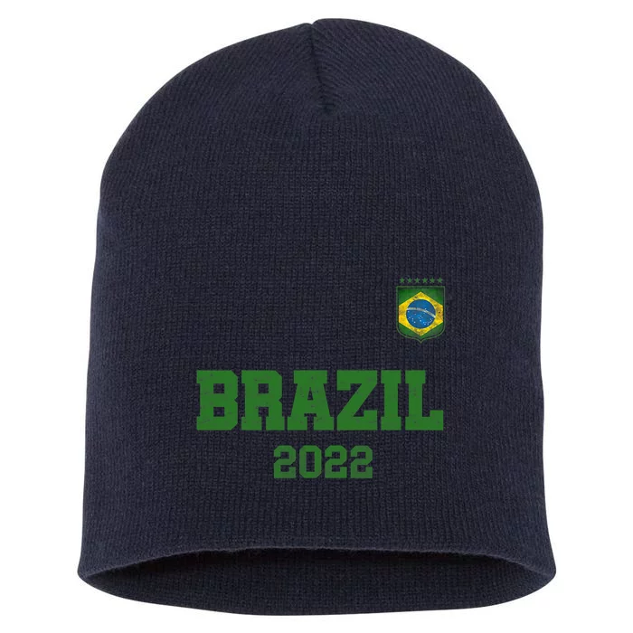 Brazil Flag Soccer Player Jersey Support Brazil Short Acrylic Beanie