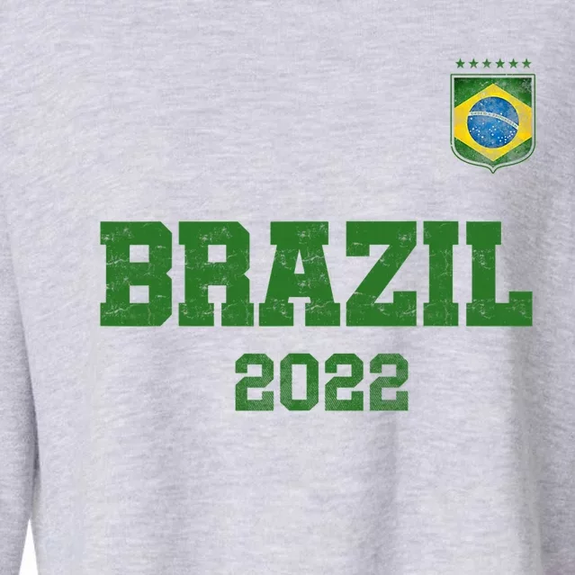 Brazil Flag Soccer Player Jersey Support Brazil Cropped Pullover Crew