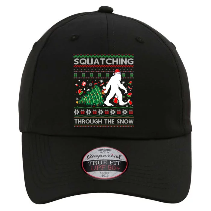 Big Foot Squatching Through The Snow Sasquatches Christmas Gift The Original Performance Cap