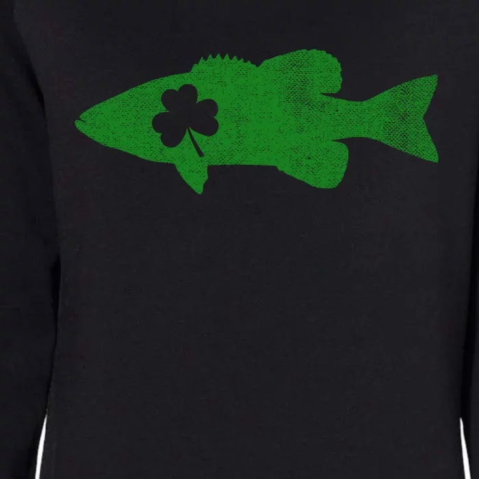 Bass Fishing St Patrick's Day Shamrock Fisher Dog Gift Meaningful Gift Womens California Wash Sweatshirt