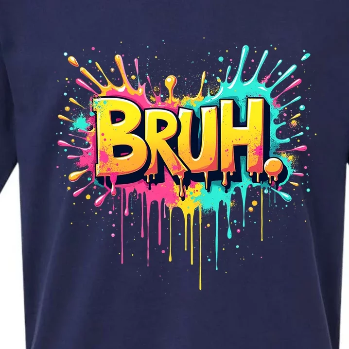 Bruh Funny Saying Meme Bro Sueded Cloud Jersey T-Shirt