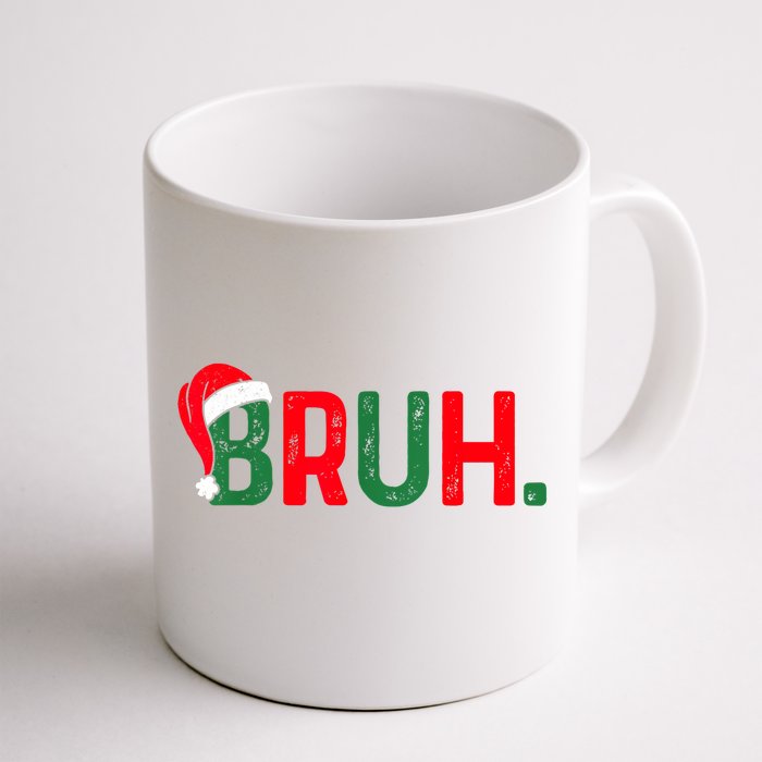 Bruh Funny Saying Bro Teens Boy Christmas Pajamas Xmas Front & Back Coffee Mug