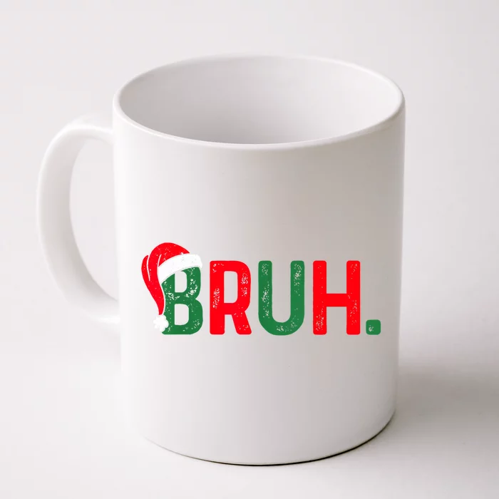 Bruh Funny Saying Bro Teens Boy Christmas Pajamas Xmas Front & Back Coffee Mug