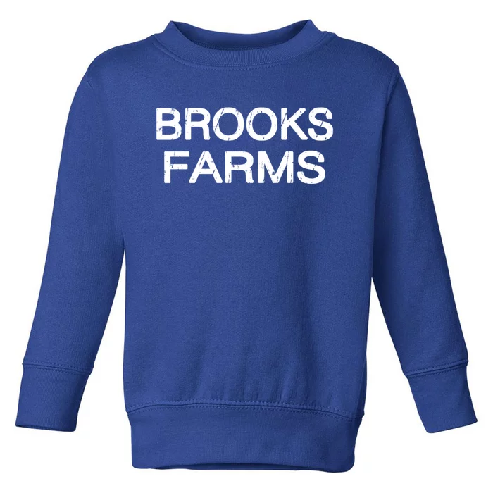 Brooks Farms Squad Family Reunion Last Name Team Gift Toddler Sweatshirt