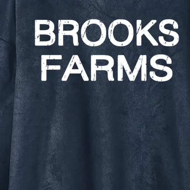 Brooks Farms Squad Family Reunion Last Name Team Gift Hooded Wearable Blanket