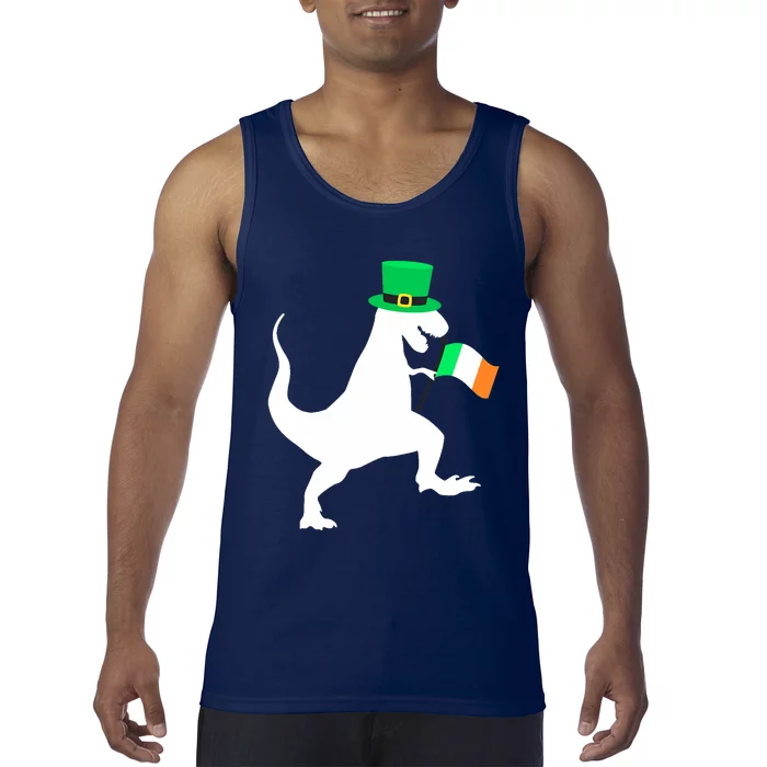 Boy Funny Saint Patricks Day Dinosaur TRex for Tank Top