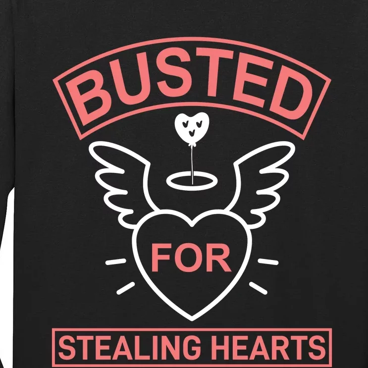 Busted For Stealing Hearts Tall Long Sleeve T-Shirt