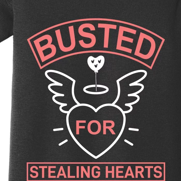 Busted For Stealing Hearts Baby Bodysuit