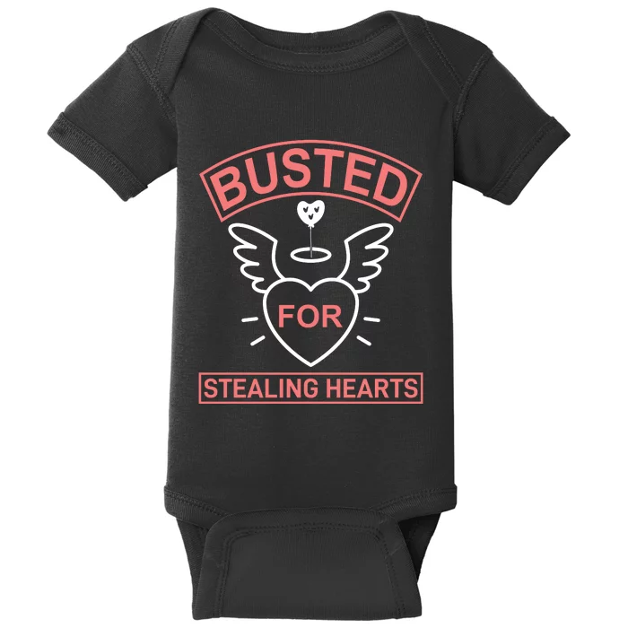 Busted For Stealing Hearts Baby Bodysuit