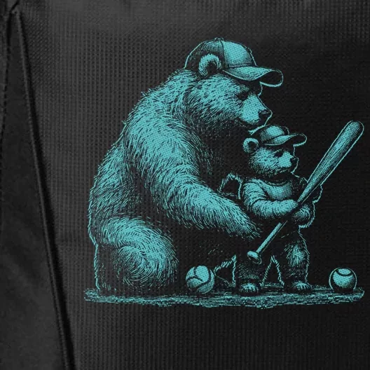 Baseball Funny Sport Baseball Vibes Papa Bear Great Gift City Backpack