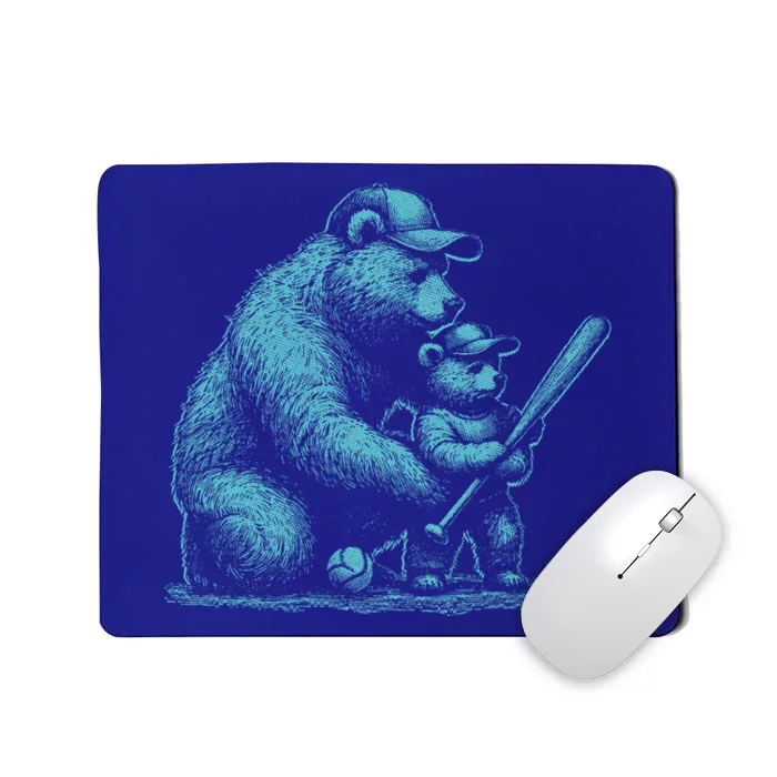 Baseball Funny Sport Baseball Vibes Papa Bear Great Gift Mousepad