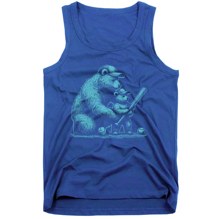 Baseball Funny Sport Baseball Vibes Papa Bear Great Gift Tank Top