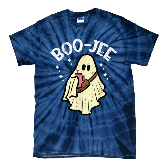 Boojee Funny Spooky Season Retro Halloween Costume Ghost Tie-Dye T-Shirt