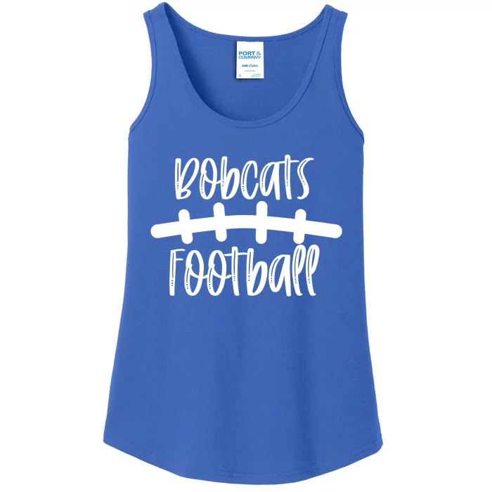 Bobcat Football School Spirit Team Mascot Game Night Gift Ladies Essential Tank