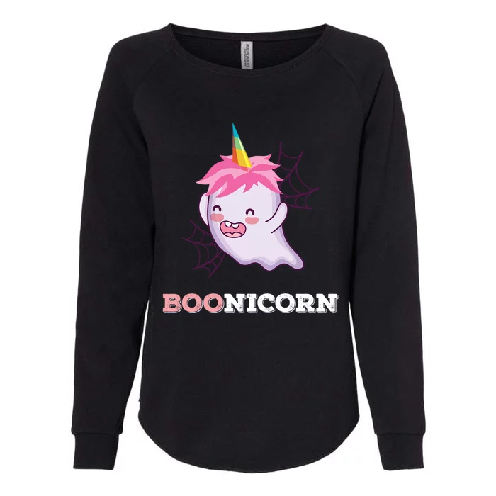 Boonicorn Funny Spooky Boo Ghost Unicorn Halloween Costume Meaningful Gift Womens California Wash Sweatshirt