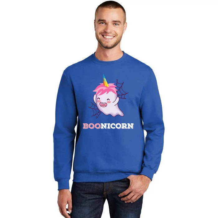 Boonicorn Funny Spooky Boo Ghost Unicorn Halloween Costume Meaningful Gift Tall Sweatshirt