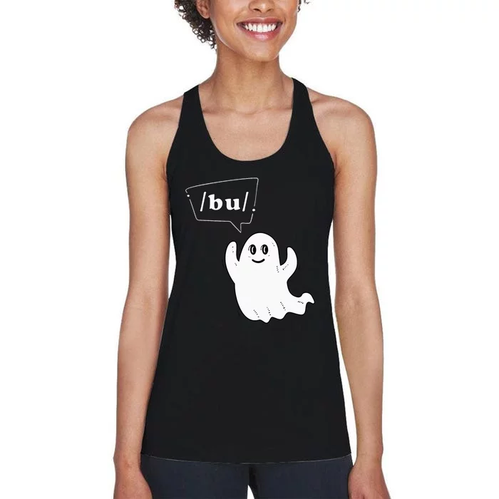 Boo Funny Slpa Halloween Slp Speech Therapy Ipa Pathology Women's Racerback Tank