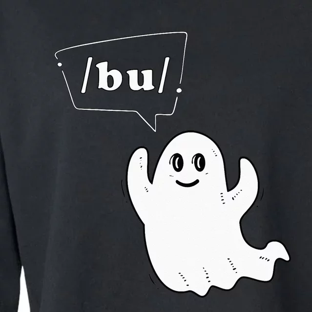 Boo Funny Slpa Halloween Slp Speech Therapy Ipa Pathology Cropped Pullover Crew