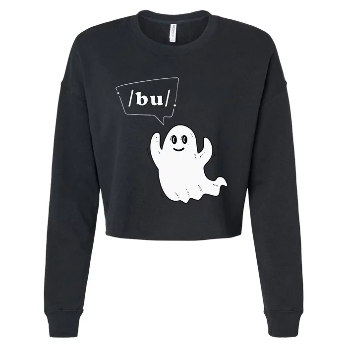 Boo Funny Slpa Halloween Slp Speech Therapy Ipa Pathology Cropped Pullover Crew