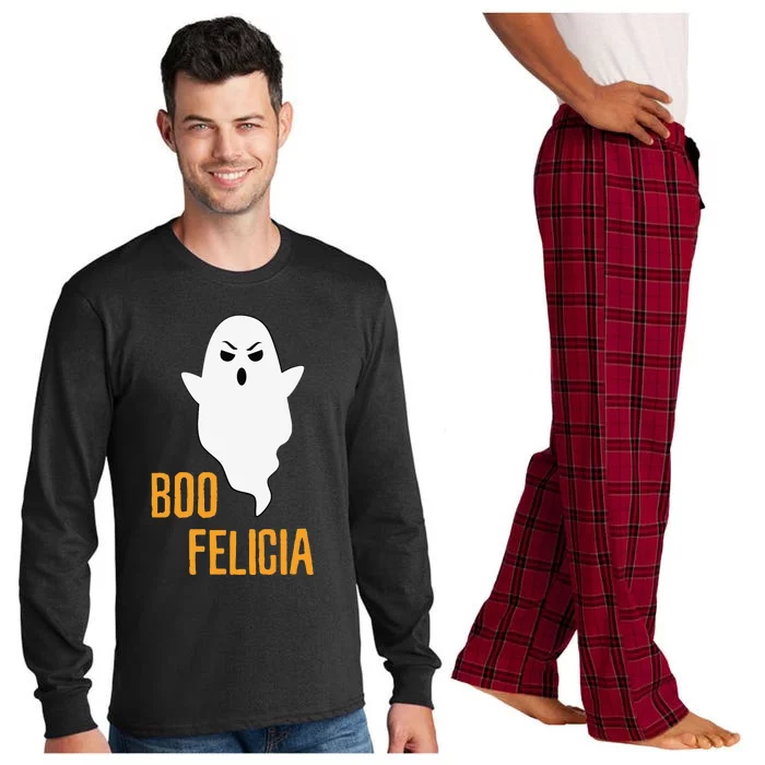 BOO FELICIA Spooky Hilarious Halloween Funny Phrase! Long Sleeve Pajama Set