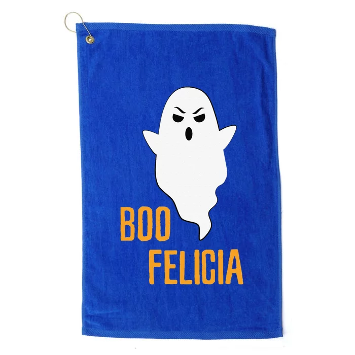 BOO FELICIA Spooky Hilarious Halloween Funny Phrase! Platinum Collection Golf Towel