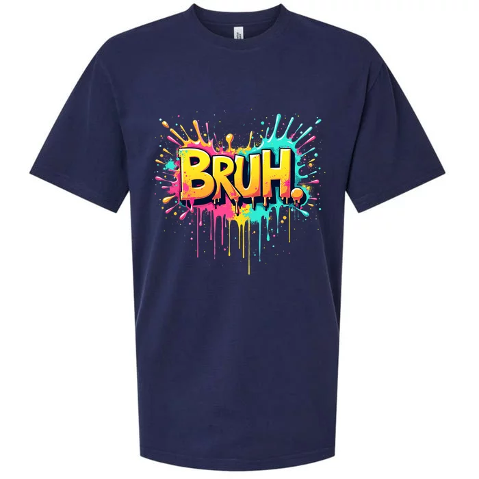 Bruh Funny Saying Meme Bro Teen Slang Sueded Cloud Jersey T-Shirt