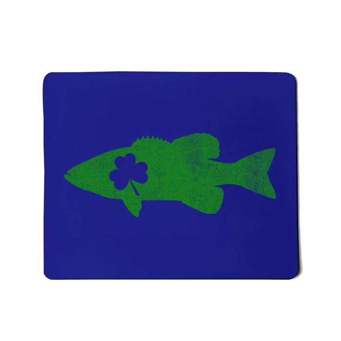 Bass Fishing St Patrick's Day Shamrock Fisher Dog Gift Mousepad