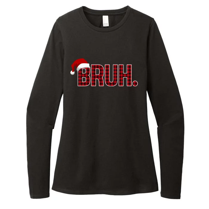 Bruh Funny Saying Bro Christmas Holiday Womens CVC Long Sleeve Shirt