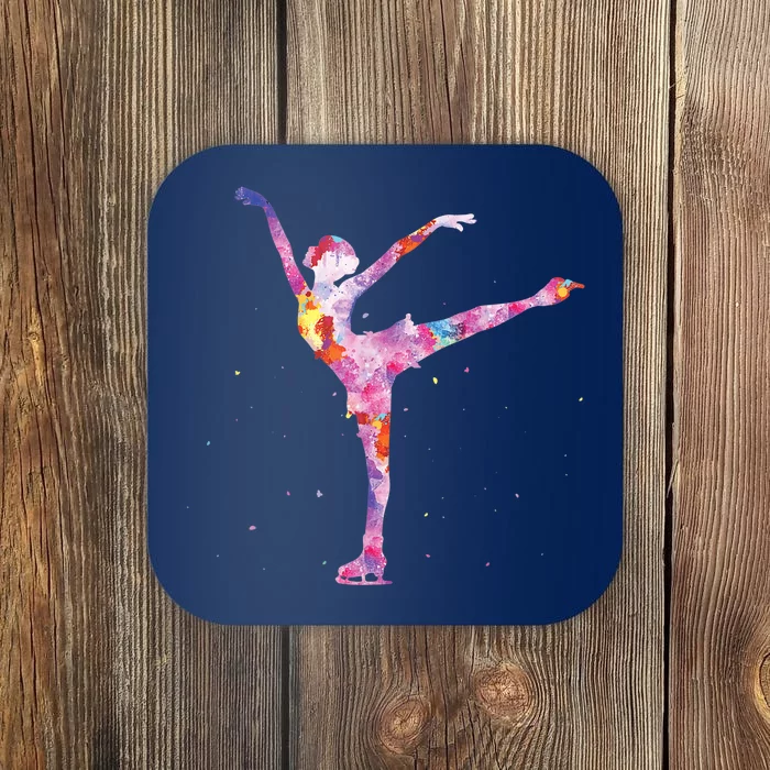 Beautiful Figure Skater Girl Gift Idea Figure Ice Skating Coaster