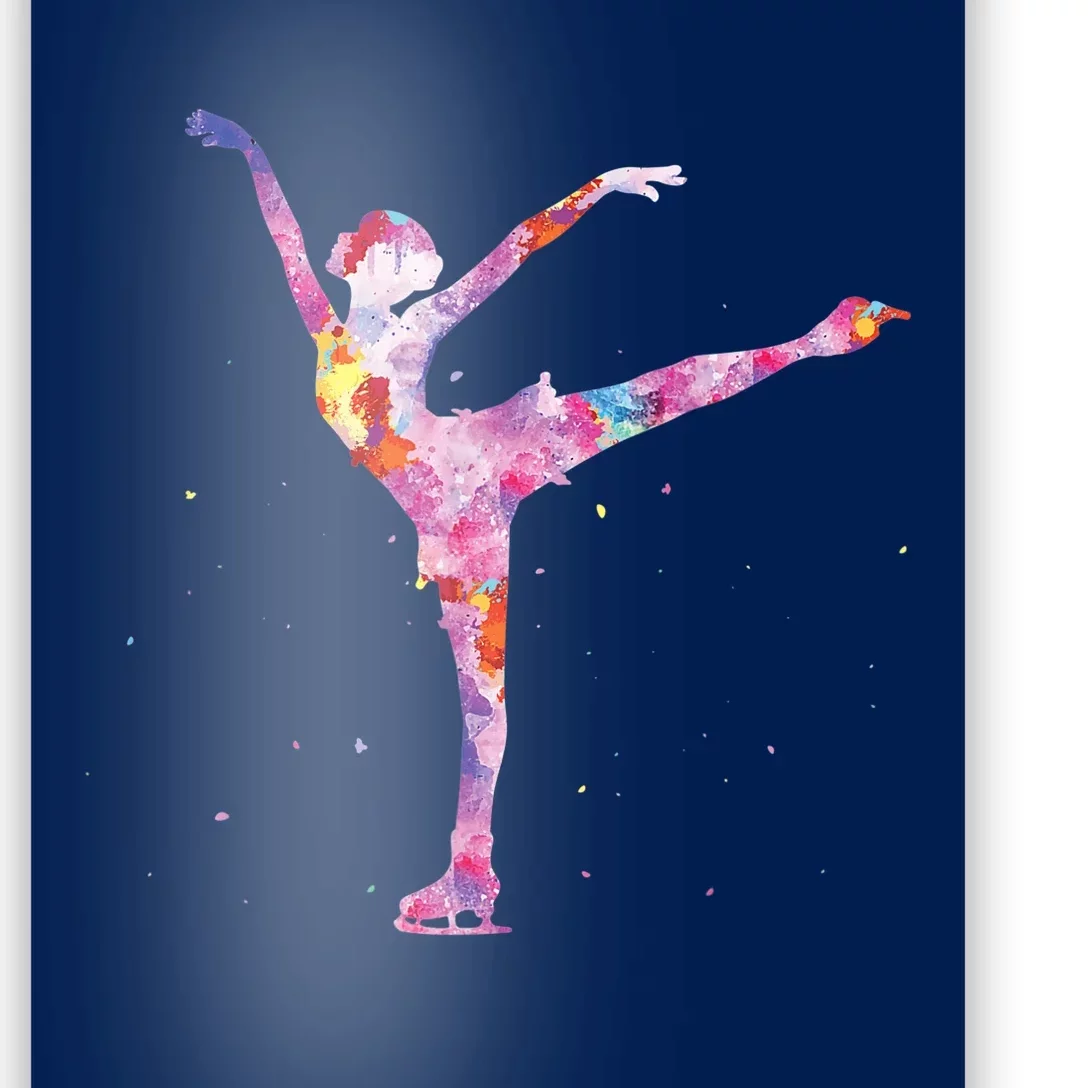 Beautiful Figure Skater Girl Gift Idea Figure Ice Skating Poster