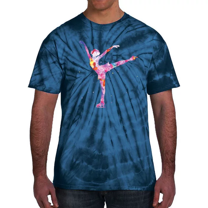 Beautiful Figure Skater Girl Gift Idea Figure Ice Skating Tie-Dye T-Shirt