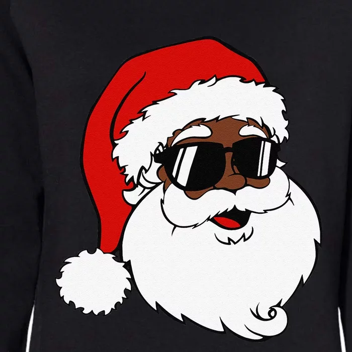 Black Funny Santa Claus Sunglasses Christmas Xmas Womens California Wash Sweatshirt