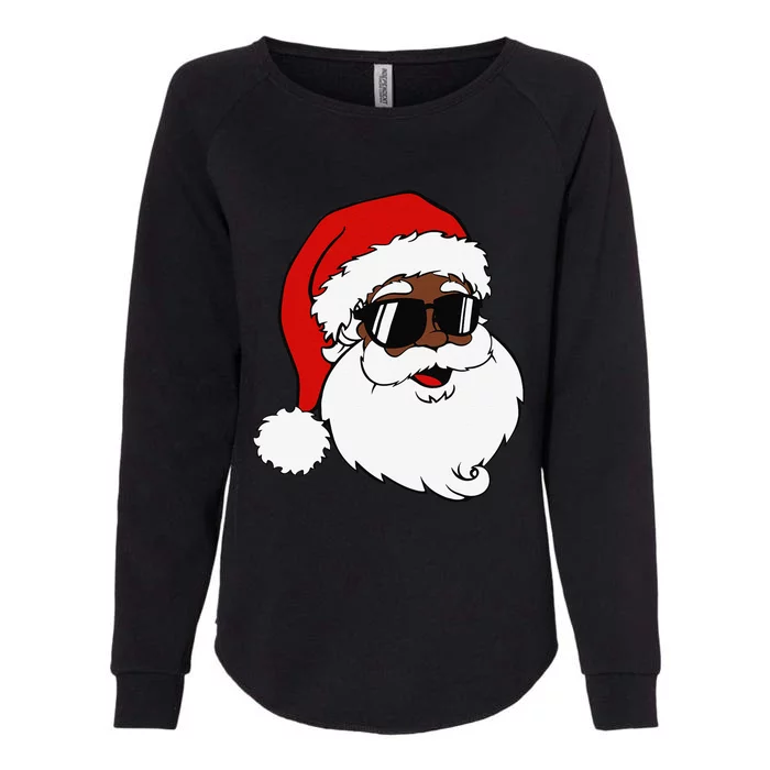 Black Funny Santa Claus Sunglasses Christmas Xmas Womens California Wash Sweatshirt